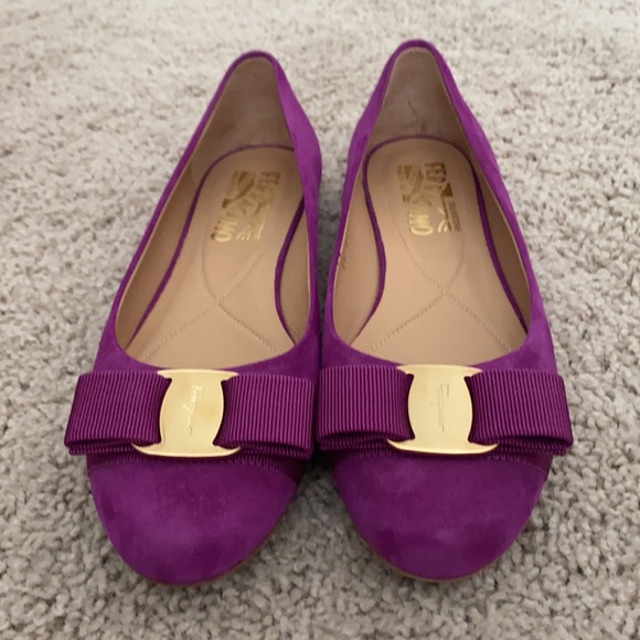 Varina Salvatore Ferragamo flats suede calf - Picture 3 of 7